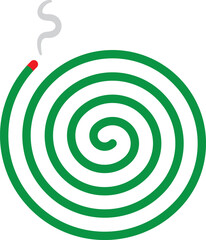 Traditional Mosquito Coil Incense Spiral Incense icon.