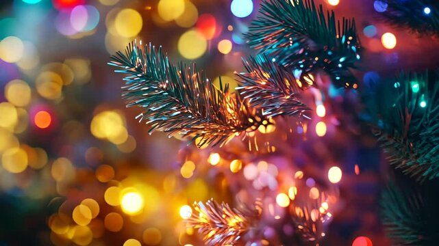 Christmas lights display with a heatmap overlay, warm colors marking the brightest areas and cooler tones in the darker sections. . Video