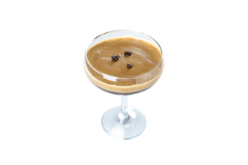 PNG, Martini espresso cocktail in glass, isolated on white background