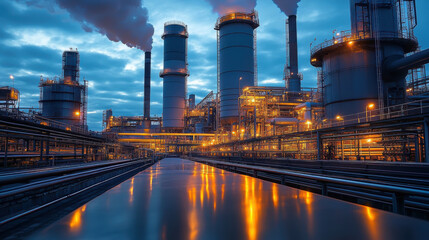 Obraz premium Factories for the production of equipment for energy generation, as well as components for alternative energy sources