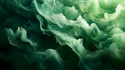 Obraz premium Abstract Green Swirling Background