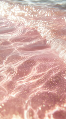 Dreamy Macro Shot of Sparkling Pink Water with Gold Glitter &ndash; High-Definition, Pastel Aesthetic for Wallpaper and Background