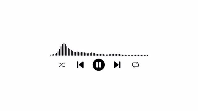  Audio sound waveform animation, Animated sound waveform spectrum with transparent background, Sound audio equalizer animation, Speech wave, sound wave,  Audio spectrum