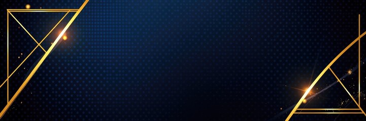 Blue luxury banner, Minimalist White and Gold Geometric Background