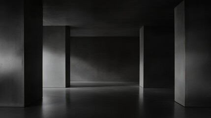 暗闇の中のコンクリート空間 | Concrete Space in Darkness