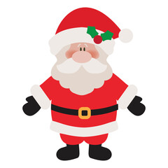 Cute Santa Claus  vector cartoon illustration