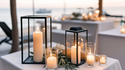Intimate Wedding Reception Decorated with Candles