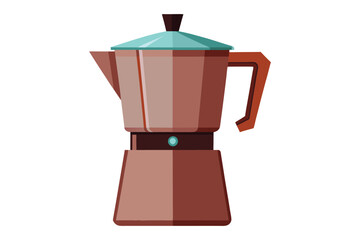coffee maker vector illustration. Stove-top coffee maker. Hot drink. Composition for coffee shops, cafes, and restaurants.Flat vector illustrations.