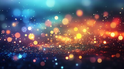 Fototapeta premium Vibrant Lights and Colors in a Nighttime Festival Scene