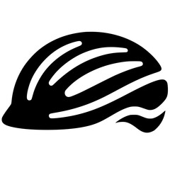 Bicycle helmet logo silhouette design vector