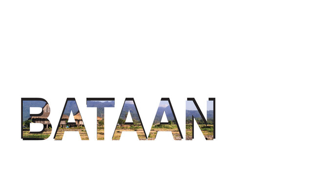 A vector art text of Bataan, Philippines.