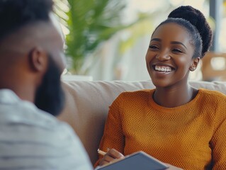 Smiling Couple Sharing a Joyful Moment