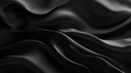 Obraz premium A black and white image of a piece of fabric with a very long, flowing line