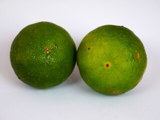 green lime on white background