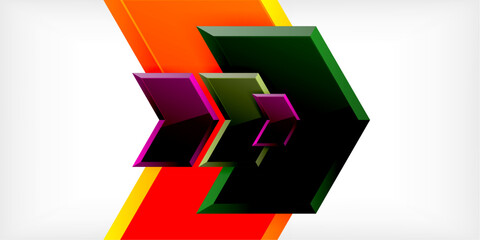 Technology dynamic arrow geometric background. Vector Illustration For Wallpaper, Banner, Background, Card, Book Illustration, landing page