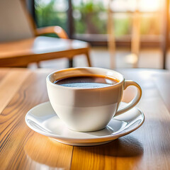 Fototapeta premium close up of coffee served on table on white background