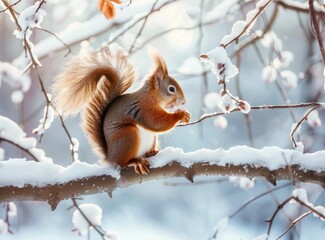 Fototapeta premium Squirrel on the tree