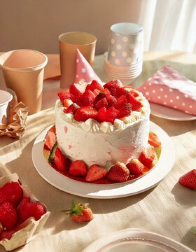 Passtel de crema y fresas