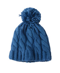 High-Quality PNG A knitted winter bobble hat isolated on a white background &ndash; High Resolution
