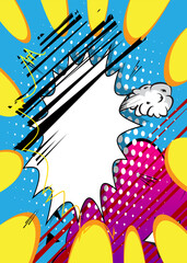 Cartoon Background, comic book exploding backdrop. Retro vector comics pop art design.