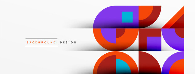 Modern geometrical abstract background - circles. Business or technology presentation design