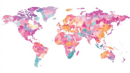 Fototapeta premium Global Map for HPV Awareness Initiatives