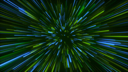 Hyperdrive Odyssey: A Sci-Fi Journey through Light-Speed Vortexes and Cosmic Energy - A Futuristic Exploration of the Universe with Cyber Illumination, Dynamic Energy Waves, and Interstellar