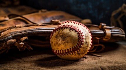 Baseball and Glove Close-up
