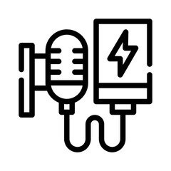 Lavalier Mic line icon