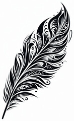 TRIBAL TATOO トライバル タトゥ 刺青 羽 羽毛