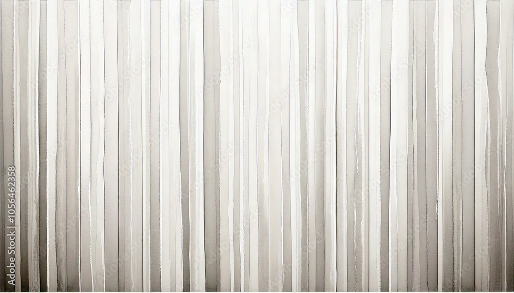 Wall mural abstract artwork featuring vertical beige and cream stripes in a neutral palette, creating a calm an