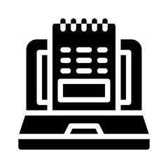 Digital Notebook glyph icon