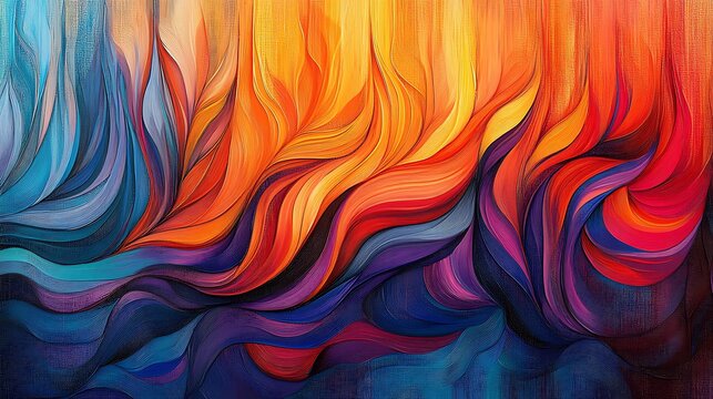 A visually striking abstract background filled with an array of vibrant colors and textured layers, offering a dynamic and energetic visual feast for the eyes.