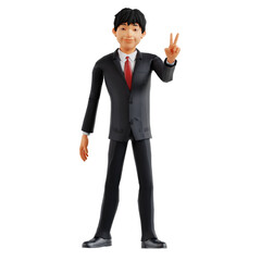 3D Businessman Character render pose design