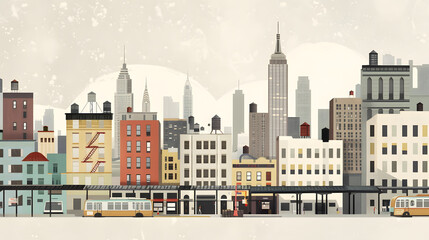 Fototapeta premium Minimalist Illustration Style: 