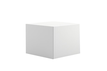 Mockup white box on transparent background