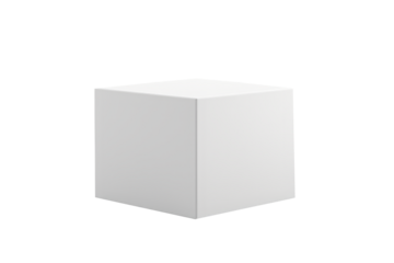 Mockup white box on transparent background