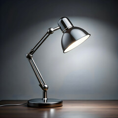 desk lamp with minimalist monochrome background