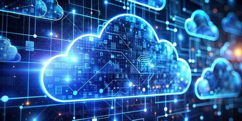 Cloud Computing Network Digital Abstract of Interconnected Clouds and Circuitry