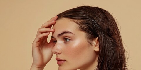 Fototapeta premium Serene Beauty: The Allure of Natural Glow