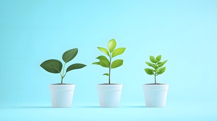 Obraz premium Vibrant growth a study of potted plants