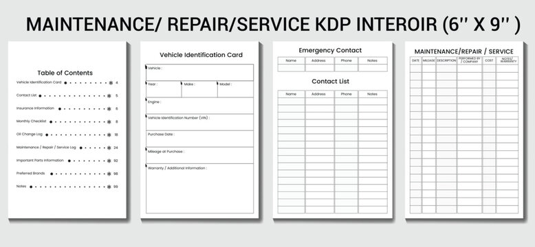 Maintenance/ Repair/service, Amazon Low Content Book