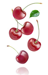 cherries isolated on white background