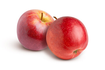 red apples isolated on white