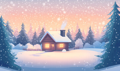 Naklejka premium Festive Office Holiday Celebrations with Coworkers – Christmas Decorations, Snowy Scenes, and Team Bonding