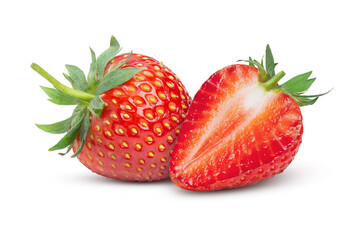 strawberries isolated on white background