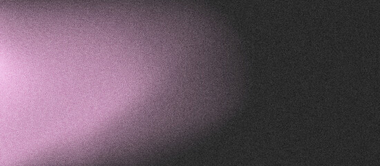 Grainy gradient background black pink and light color abstract glowing wave dark backdrop, noise texture banner poster header design