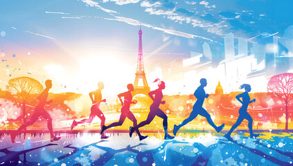 people running in france