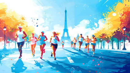 people running in france