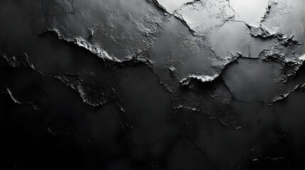 Abstract Black Background with Cracked Texture
